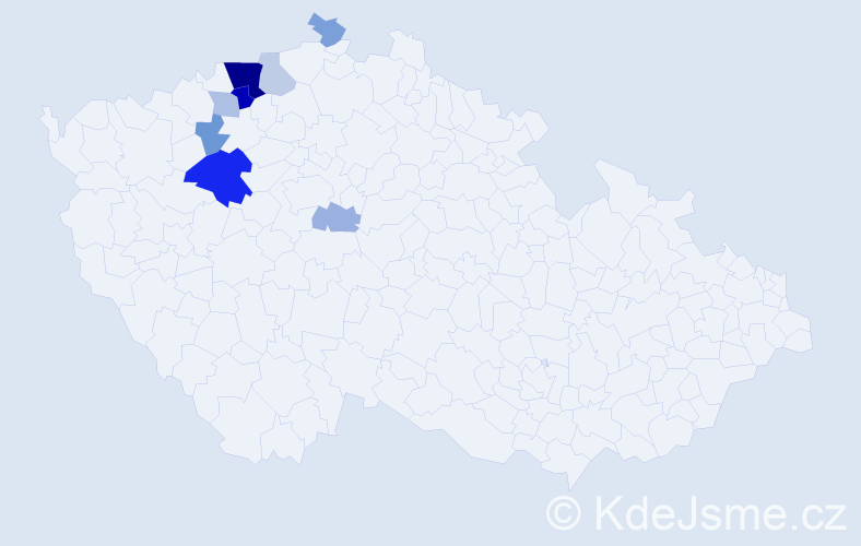 Příjmení: 'Zilcherová', počet výskytů 20 v celé ČR