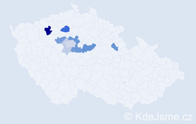 Příjmení: 'Gatyásová', počet výskytů 23 v celé ČR