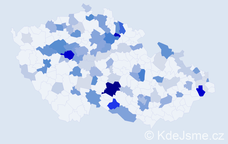 Příjmení: 'Tuma', počet výskytů 244 v celé ČR