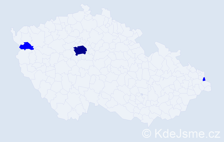 Příjmení: 'Balandová', počet výskytů 7 v celé ČR