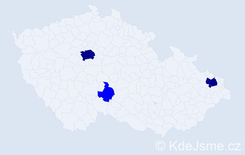 Příjmení: 'Dudyak', počet výskytů 5 v celé ČR