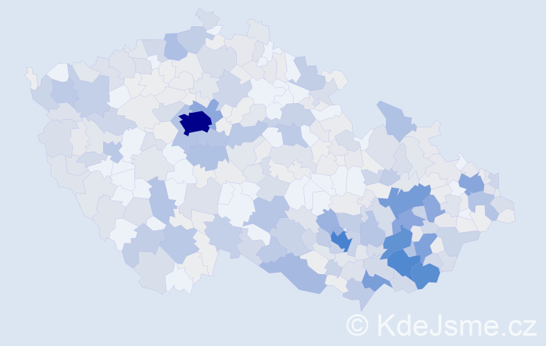 Příjmení: 'Králíková', počet výskytů 1696 v celé ČR