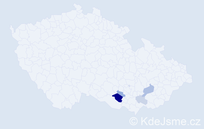 Příjmení: 'Sternatová', počet výskytů 9 v celé ČR