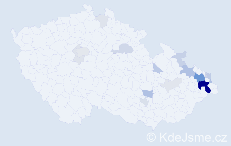 Příjmení: 'Golka', počet výskytů 68 v celé ČR