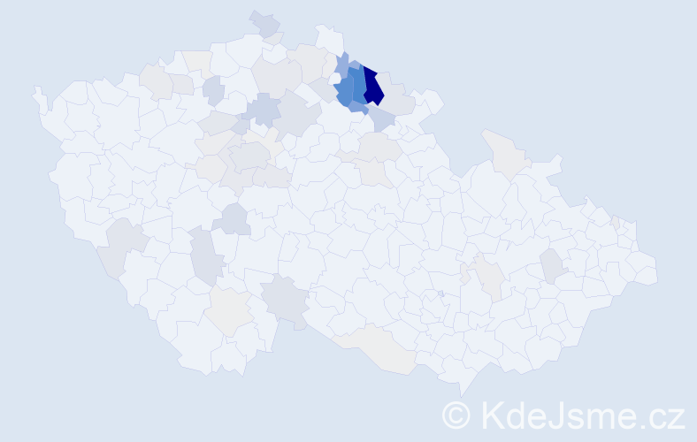 Příjmení: 'Mejsnarová', počet výskytů 217 v celé ČR