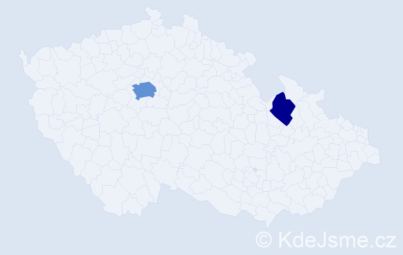 Příjmení: 'Kornienko', počet výskytů 5 v celé ČR