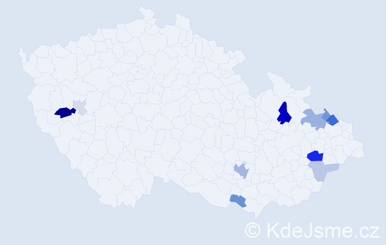 Příjmení: 'Mertensová', počet výskytů 23 v celé ČR