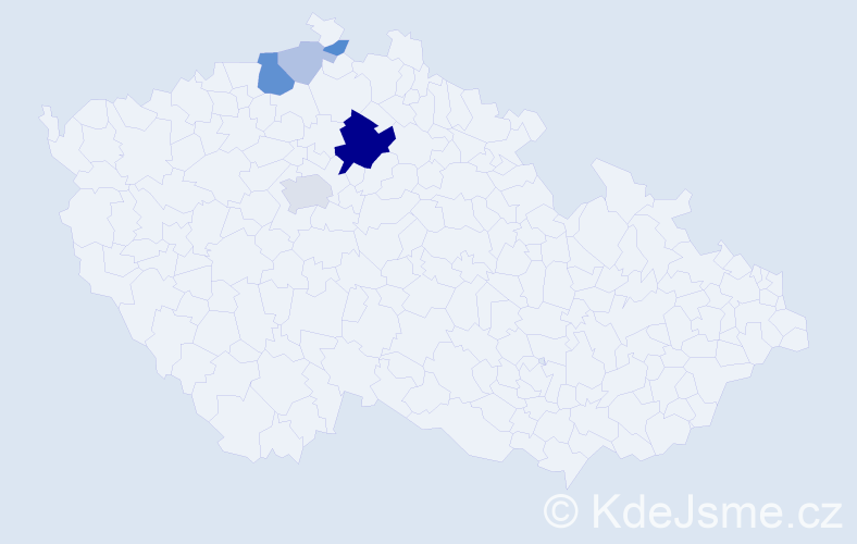 Příjmení: 'Kaulfus', počet výskytů 18 v celé ČR