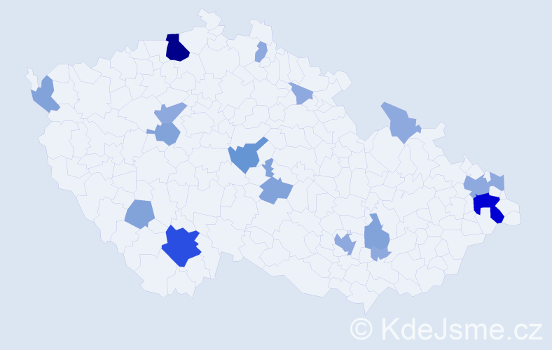 Příjmení: 'Szendreiová', počet výskytů 42 v celé ČR