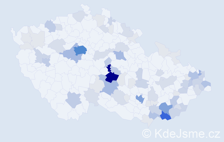 Příjmení: 'Štefánková', počet výskytů 262 v celé ČR