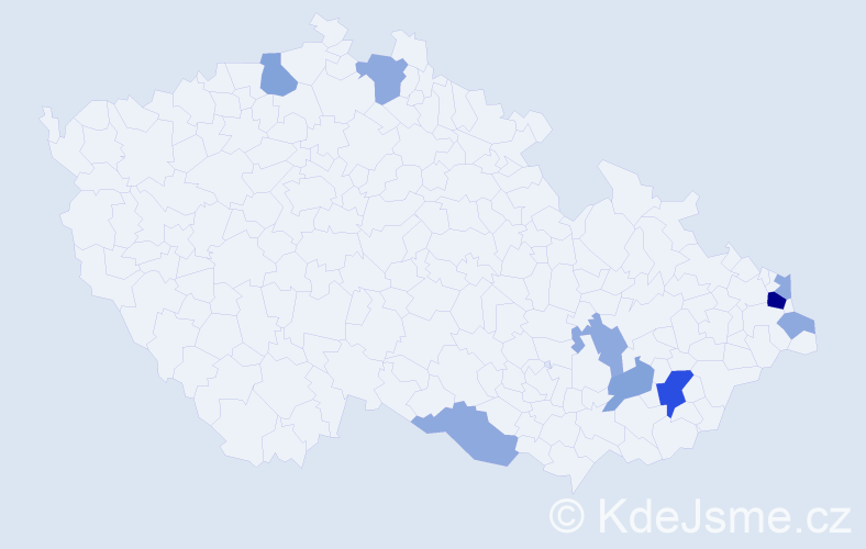 Příjmení: 'Škutková', počet výskytů 22 v celé ČR