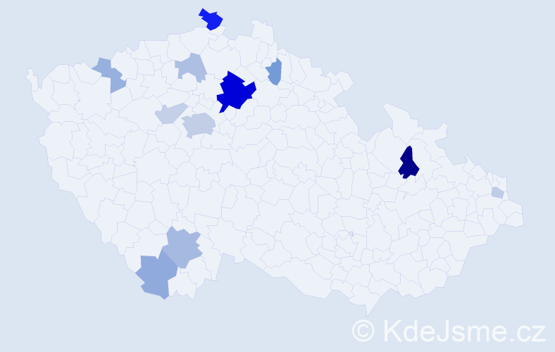 Příjmení: 'Lobotková', počet výskytů 30 v celé ČR