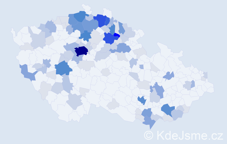 Příjmení: 'Patka', počet výskytů 351 v celé ČR