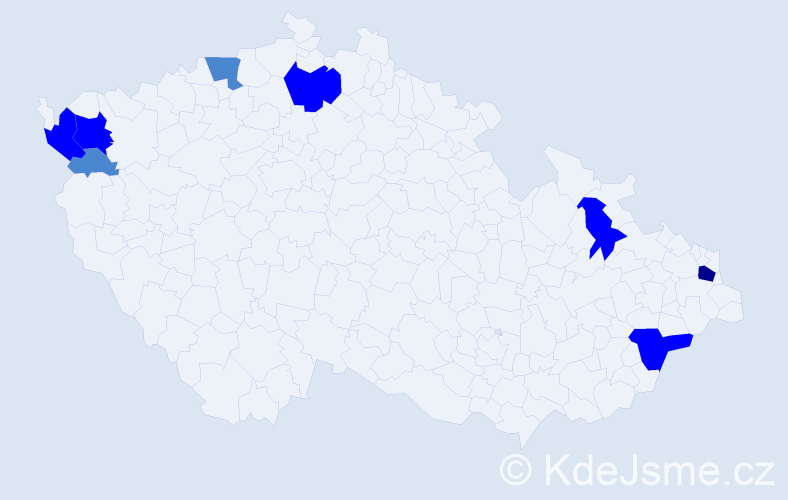 Příjmení: 'Rustlerová', počet výskytů 15 v celé ČR