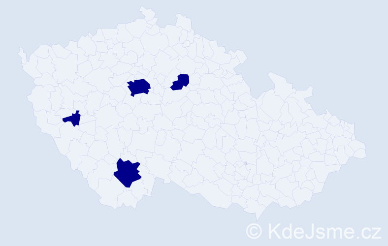 Příjmení: 'Lisovska', počet výskytů 4 v celé ČR
