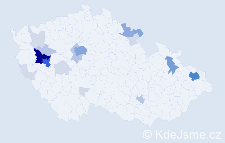 Příjmení: 'Les', počet výskytů 63 v celé ČR