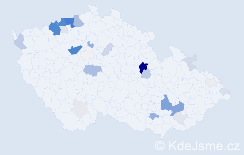Příjmení: 'Mikerová', počet výskytů 101 v celé ČR