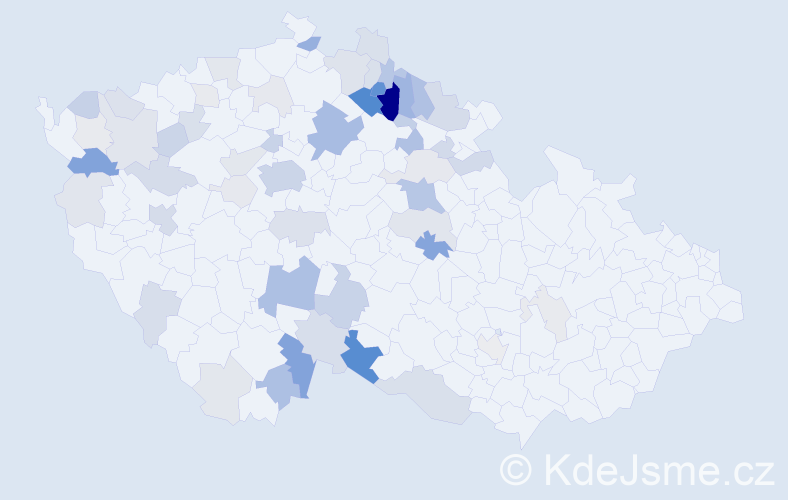 Příjmení: 'Chlupáčová', počet výskytů 196 v celé ČR