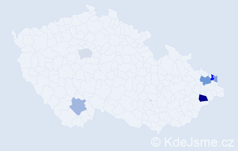 Příjmení: 'Vajter', počet výskytů 12 v celé ČR