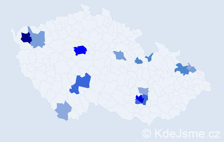 Příjmení: 'Buchtel', počet výskytů 48 v celé ČR