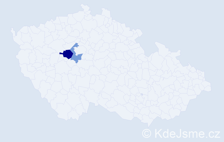 Příjmení: 'Madara', počet výskytů 6 v celé ČR