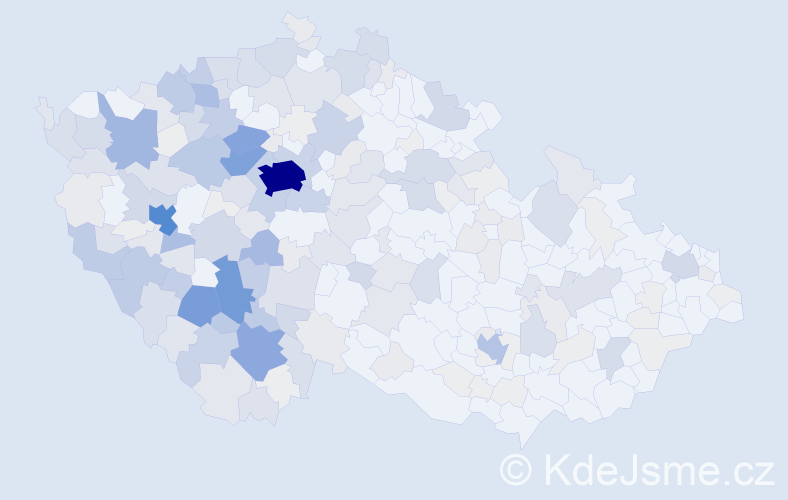 Příjmení: 'Bečvář', počet výskytů 954 v celé ČR