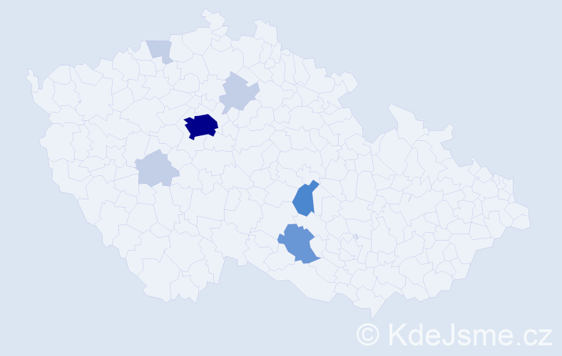 Příjmení: 'Hodrment', počet výskytů 23 v celé ČR