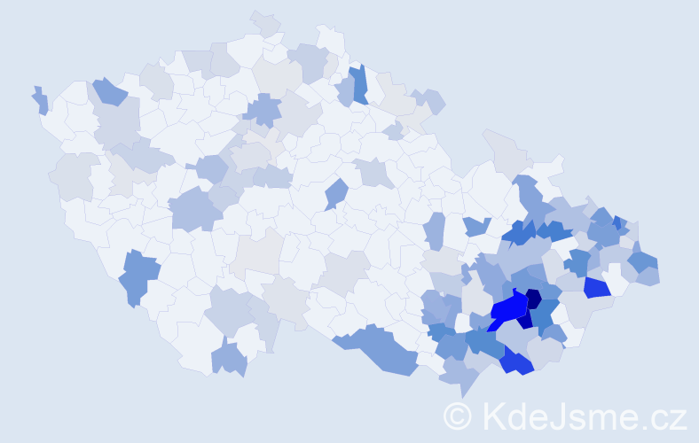 Příjmení: 'Gazdová', počet výskytů 478 v celé ČR