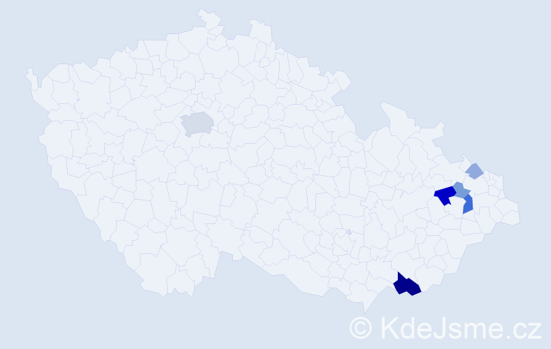 Příjmení: 'Sidon', počet výskytů 17 v celé ČR