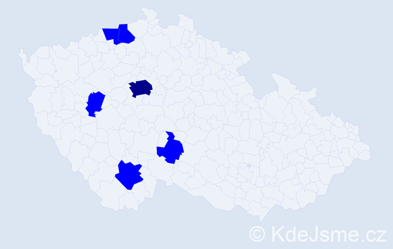 Příjmení: 'Strelka', počet výskytů 7 v celé ČR