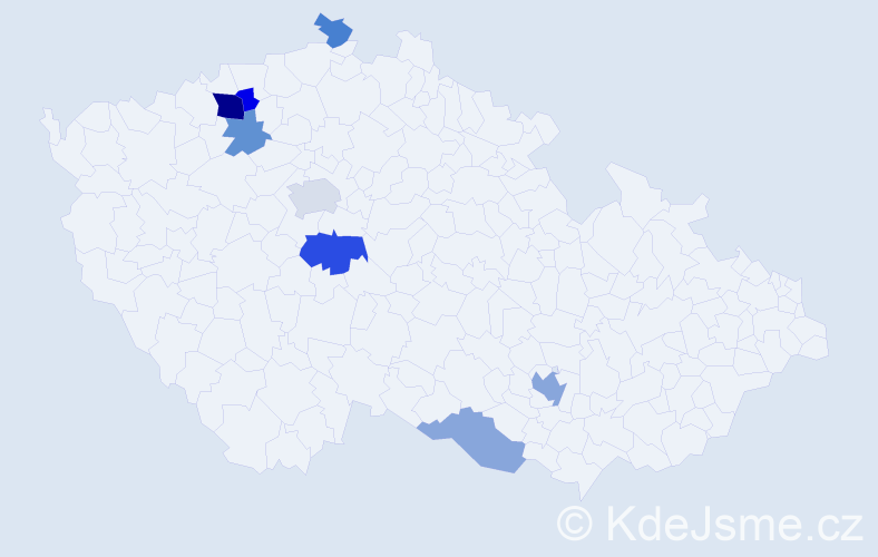 Příjmení: '"Le The"', počet výskytů 15 v celé ČR