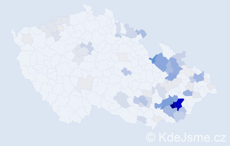 Příjmení: 'Vavruša', počet výskytů 291 v celé ČR