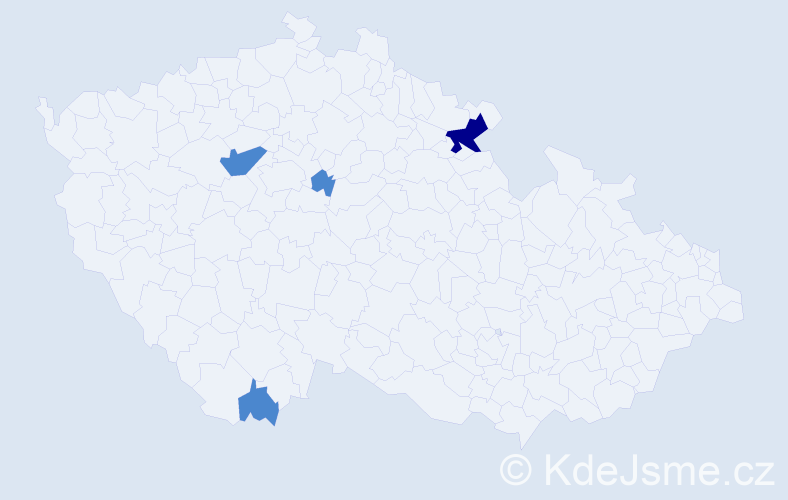 Příjmení: 'Salnická', počet výskytů 6 v celé ČR