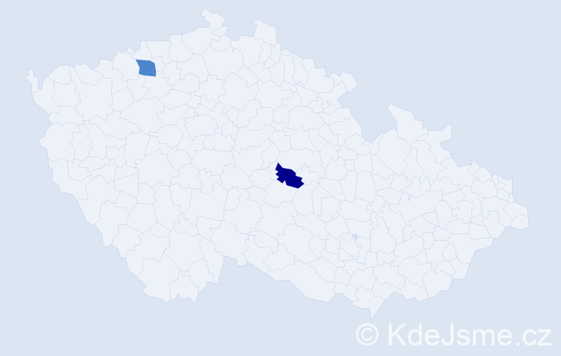 Příjmení: 'Rejchart', počet výskytů 7 v celé ČR