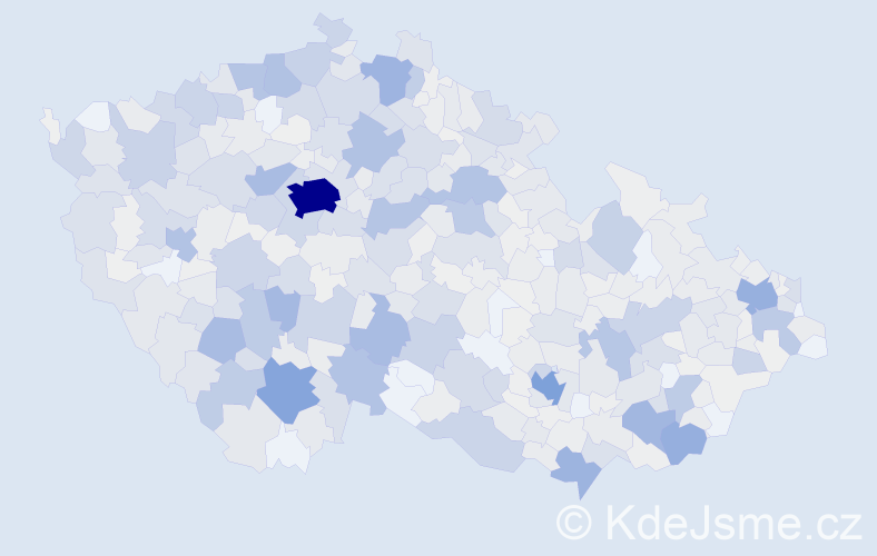 Příjmení: 'Vlk', počet výskytů 3250 v celé ČR