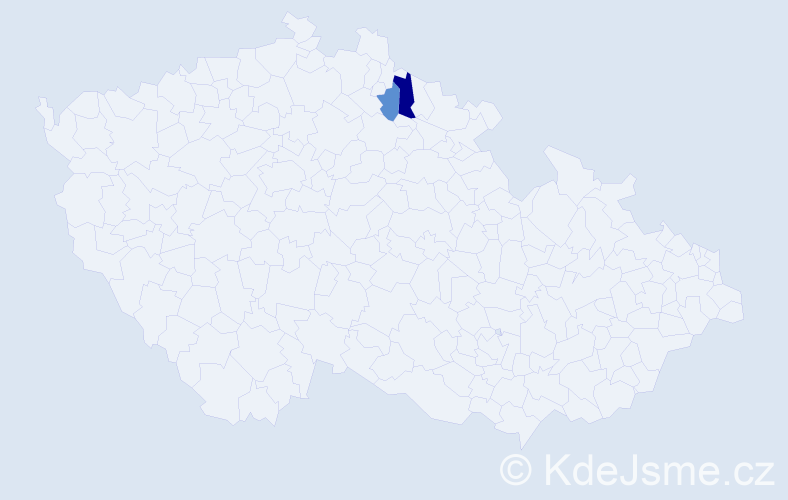 Příjmení: 'Bergemann', počet výskytů 3 v celé ČR