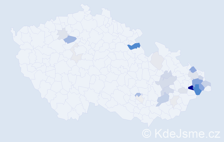 Příjmení: 'Mazoch', počet výskytů 78 v celé ČR