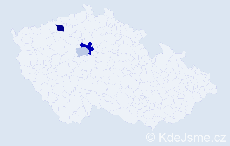 Příjmení: 'Kuzmenko', počet výskytů 3 v celé ČR