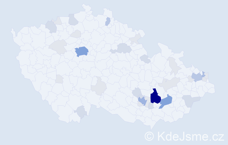 Příjmení: 'Kusalová', počet výskytů 103 v celé ČR