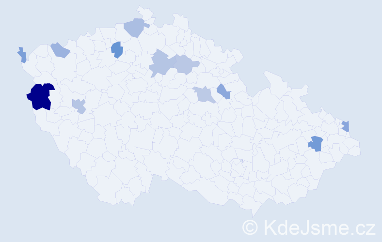 Příjmení: 'Bedecsová', počet výskytů 28 v celé ČR