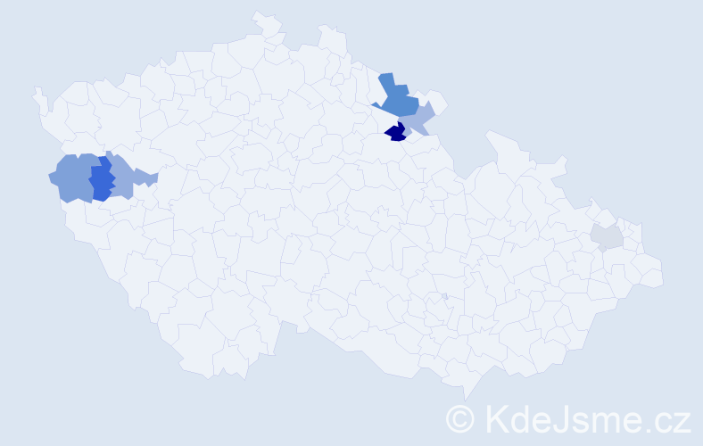 Příjmení: 'Pöllnerová', počet výskytů 10 v celé ČR