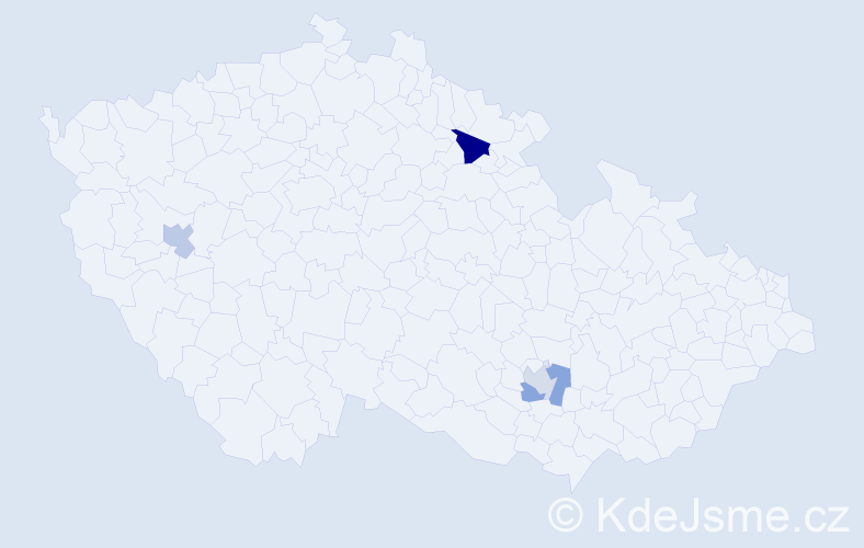 Příjmení: 'Bulelyk', počet výskytů 5 v celé ČR