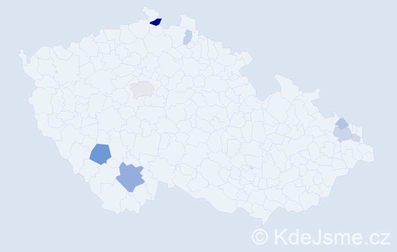 Příjmení: 'Drančák', počet výskytů 20 v celé ČR