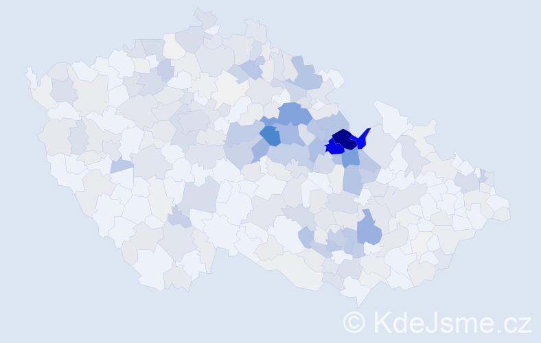 Příjmení: 'Kalousková', počet výskytů 963 v celé ČR