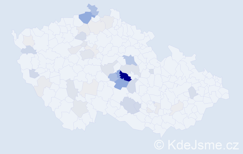 Příjmení: 'Konfrštová', počet výskytů 138 v celé ČR