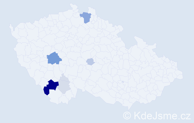 Příjmení: 'Stejkozová', počet výskytů 33 v celé ČR