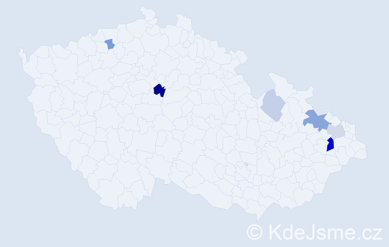Příjmení: 'Kosmálová', počet výskytů 16 v celé ČR