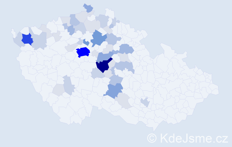Příjmení: 'Marhanová', počet výskytů 152 v celé ČR