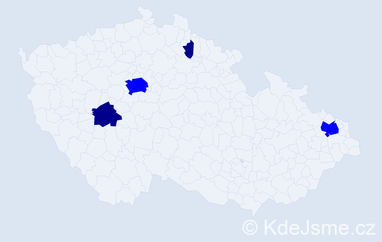 Příjmení: 'Rigerová', počet výskytů 6 v celé ČR