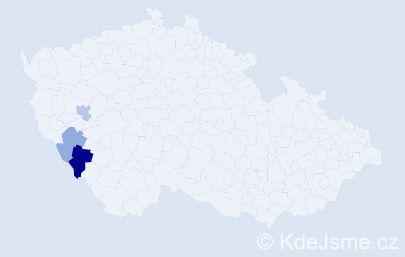Příjmení: 'Kehart', počet výskytů 10 v celé ČR